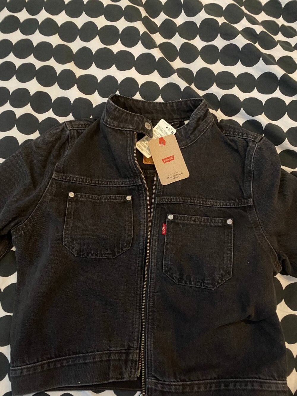 Levi's Moto Trucker Jacket - Black *NWT* - Picture 7 of 7